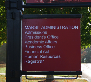 college offices sign
